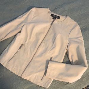 Kenneth Cole, light cream, zip jacket